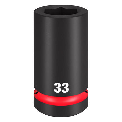 Milwaukee 33 mm X 1 in. drive Metric 6 Point Deep Socket