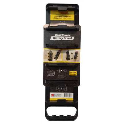 StealthMounts DeWalt MAX/XR and FlexVolt Battery Rack Black