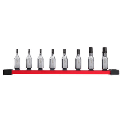 Milwaukee 3/8 in. drive SAE 6 Point Hex Bit Socket Set 8 pc
