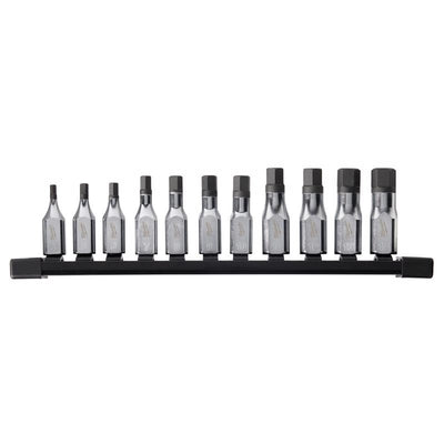 Milwaukee 3/8 in. drive Metric 6 Point Hex Bit Socket Set 11 pc