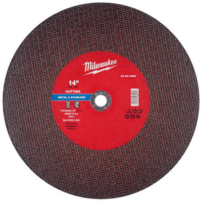 Milwaukee 14 in. D X 20 mm X 1/8 in. thick Cut-Off Wheel