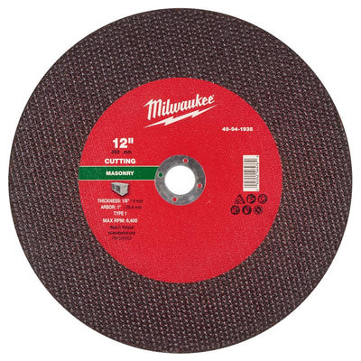 Milwaukee 12 in. D X 1 in. X 1/8 in. thick Masonry Cut-Off Wheel