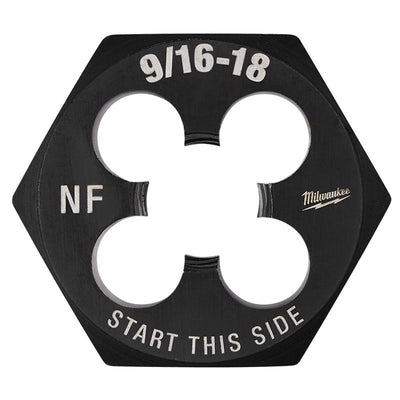 Milwaukee High Carbon Steel SAE Hexagon Die 9/16-18 NF