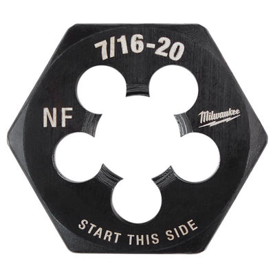 Milwaukee High Carbon Steel SAE Hexagon Die 7/16-20 NF