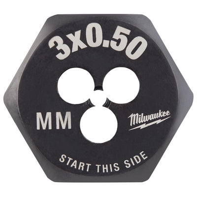 Milwaukee High Carbon Steel Metric Hexagon Die M3-0.5 mm