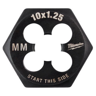 Milwaukee High Carbon Steel Metric Hexagon Die M10-1.25 mm