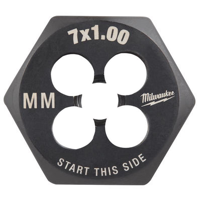 Milwaukee High Carbon Steel Metric Hexagon Die M7-1.0 mm