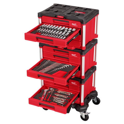 Milwaukee Prefilled Packout 1/4 & 3/8 & 1/2 in. drive Master Mechanic's Tool Set 366 pc