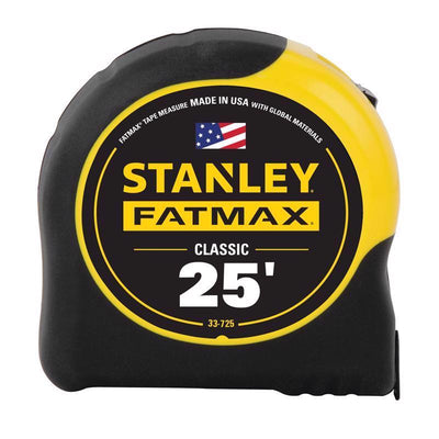 STANLEY FatMax 25 ft. L X 1.25 in. W Compact Wide Blade Tape Measure