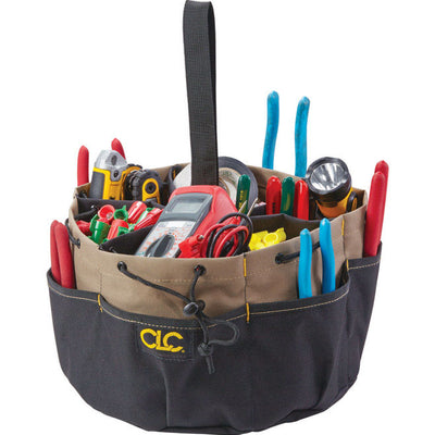 CLC 7 in. H Polyester Bucket Organizer 18 pocket Black/Tan