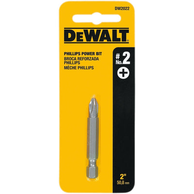 DeWalt Phillips #2 X 2 in. L Power Bit Heat-Treated Steel