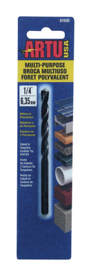 ARTU 1/4 in. X 4-1/8 in. L Tungsten Carbide Tipped Drill Bit Straight Shank