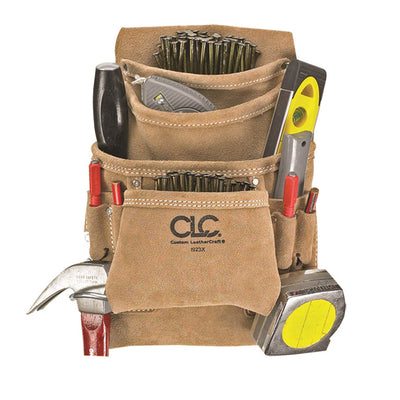 CLC 3 in. W X 11.5 in. H Suede Nail and Tool Pocket Apron 10 pocket Tan