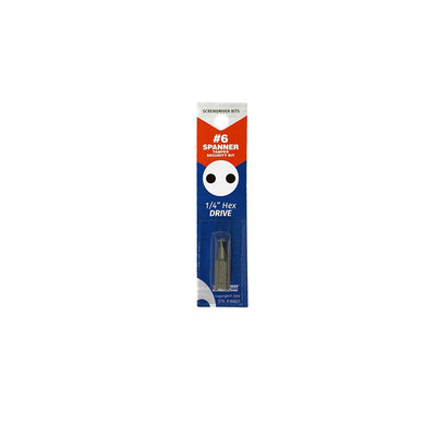 Best Way Tools Spanner #6 X 1 in. L Tamper-Proof Security Bit Carbon Steel