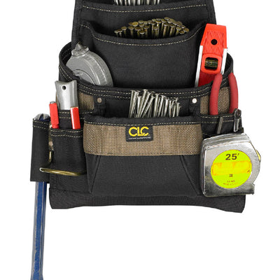 CLC 3.75 in. W X 14.25 in. H Polyester Tool Bag 11 pocket Black/Tan