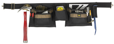 CLC Heavy Duty 12 pocket Nylon Apron Black/Brown