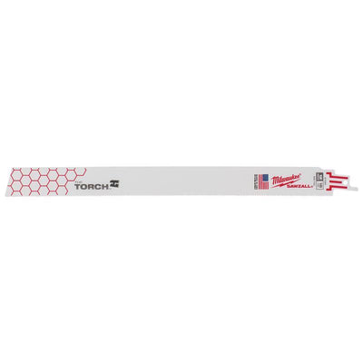 Milwaukee The Torch 12 in. Bi-Metal Reciprocating Saw Blade 18 TPI 5 pk