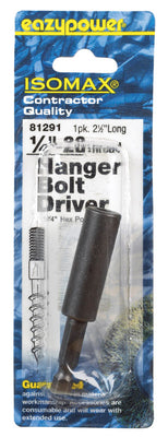 Eazypower Isomax Hex 1/4 in.-20 X 2-1/2 in. L Screwdriver Bit Adapter Steel