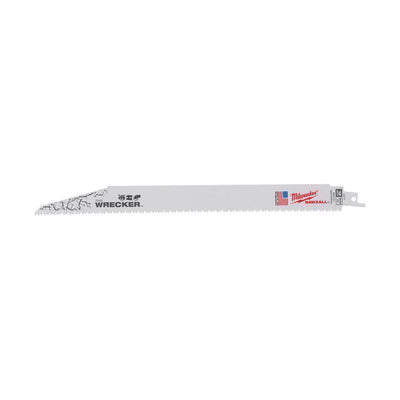 Milwaukee The Wrecker 12 in. Bi-Metal Demolition Reciprocating Saw Blade 7/11 TPI 5 pk