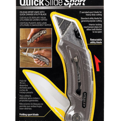Stanley QuickSlide Sliding Utility Knife Gray