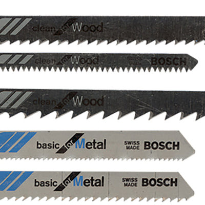 Bosch 5 in. Metal U-Shank Jig Saw Blade Set Assorted TPI 5 pk