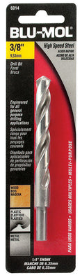Blu-Mol Xtreme 3/8 in. X 5 in. L High Speed Steel Drill Bit Round Shank