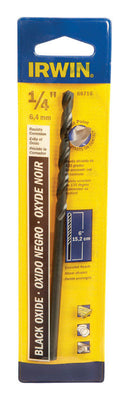 Irwin 1/4 in. X 6 in. L High Speed Steel Split Point Drill Bit Straight Shank