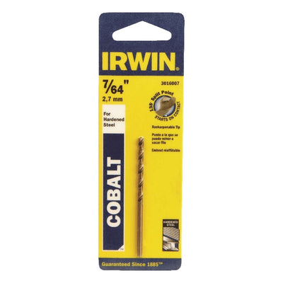 Irwin 7/64 in. X 2-5/8 in. L Cobalt Alloy Steel Drill Bit Straight Shank