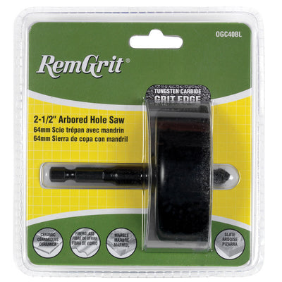 Disston RemGrit 2-1/2 in. Carbide Grit 7/8 in. L X 1/4 in. D Hole Saw