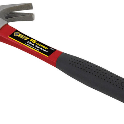 Steel Grip 16 oz Smooth Face Claw Hammer Fiberglass Handle