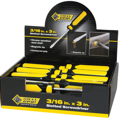 Steel Grip 3/16 in. X 3 in. L Slotted Screwdriver