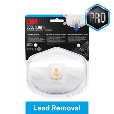 3M N100 Lead Paint Removal Disposable Respirator Valved White