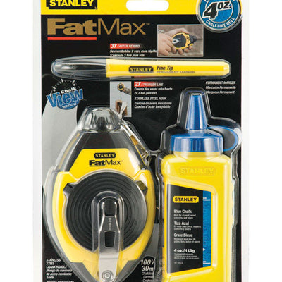 Stanley FatMax 4 oz Blue Chalk Line Reel Kit 100 ft.