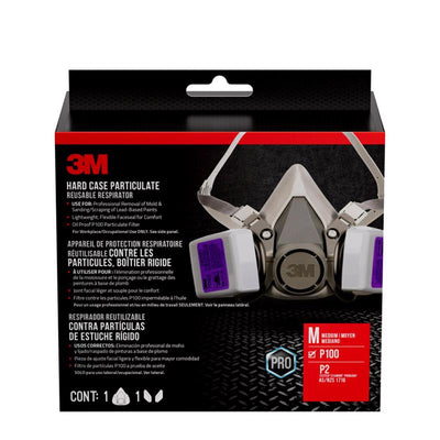 3M P100 Lead Paint Removal Respirator Valved Gray M