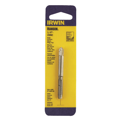 Irwin Hanson High Carbon Steel SAE Fraction Tap 1/4 in.