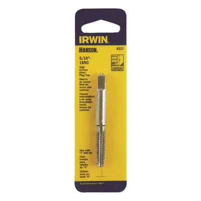 Irwin Hanson High Carbon Steel SAE Plug Tap Fraction Tap 5/16 in.
