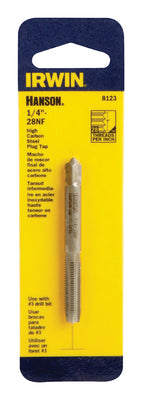 Irwin Hanson High Carbon Steel SAE Fraction Tap 1/4 in.
