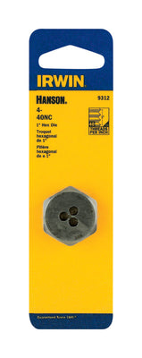 Irwin Hanson High Carbon Steel SAE Hexagon Die 4-40