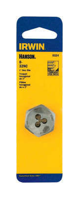 Irwin Hanson High Carbon Steel SAE Hexagon Die 8-32