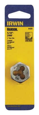 Irwin Hanson High Carbon Steel SAE Hexagon Die 5/16 in.
