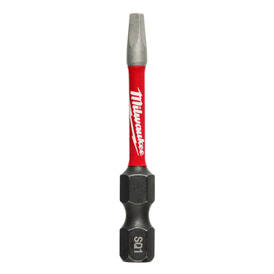 Milwaukee Shockwave Square #1 X 2 in. L Screwdriver Bit Steel