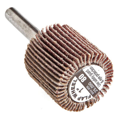 Forney 1 in. D X 1/4 in. Aluminum Oxide Flap Wheel 80 Grit