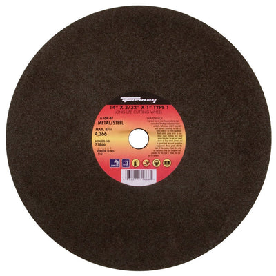 Forney 14 in. D X 1 in. Aluminum Oxide Metal Cutting Wheel