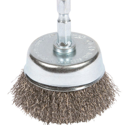Forney 2 in. D X 1/4 in. Coarse Steel Crimped Wire Cup Brush 6000 rpm