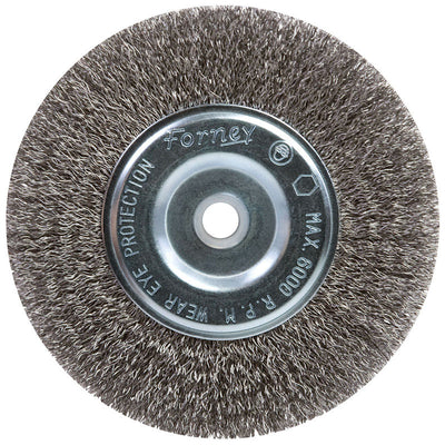 Forney 6 in. Crimped Wire Wheel Brush Metal 6000 rpm