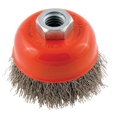 Forney 2.75 in. D X 5/8 in. Crimped Steel Cup Brush 14000 rpm