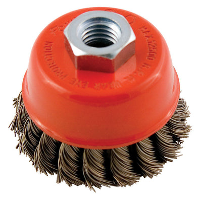 Forney 2.75 in. D X 5/8 in. Knotted Steel Cup Brush 12500 rpm