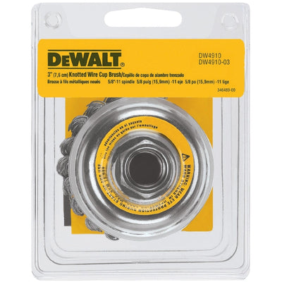 DeWalt 3 in. D X 5/8-11 in. Carbon Steel Cup Brush 14000 rpm