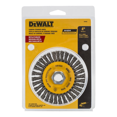DeWalt High Performance 4 in. Coarse Crimped/Knotted Wire Wheel Brush Carbon Steel 20000 rpm