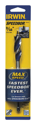 Irwin Speedbor 9/16 in. X 6 in. L Carbon Steel Wood Boring Bit Quick-Change Hex Shank